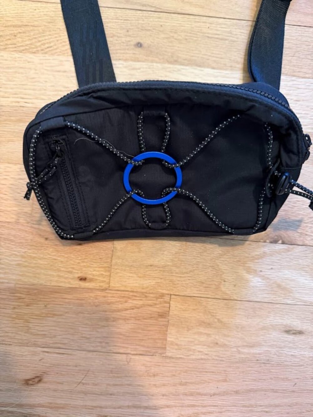 Janji Multipass Mini Sling Bag / Running Waist Pack - Black/Blue 1L